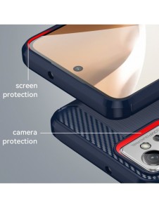 Carbon Case väska för Realme C31 flexibel silikon kolfodral svart