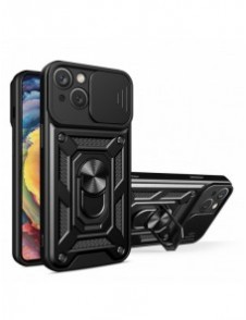 Hybrid Armour Camshield-fodral för iPhone 14 Plus pansarfodral med kamerafodral svart