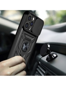 Hybrid Armour Camshield-fodral för iPhone 14 Plus pansarfodral med kameraskydd blått