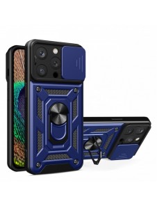 Hybrid Armor Camshield-fodral till iPhone 14 Pro pansarfodral med kamerafodral blå