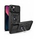 Hybrid Armour Camshield-fodral för iPhone 13 pansarfodral med kamerafodral svart