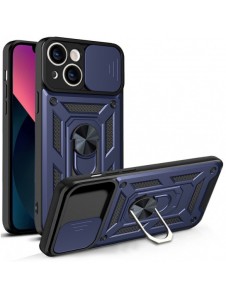 Hybrid Armour Camshield-fodral för iPhone 13 pansarfodral med kamerafodral blått