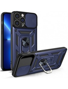 Hybrid Armour Camshield-fodral för iPhone 13 Pro pansarfodral med kamerafodral blå