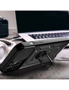 Hybrid Armor Camshield-fodral för iPhone 13 Pro Max pansarfodral med kameraskydd blå