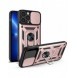 Hybrid Armor Camshield-fodral för iPhone 13 Pro Max pansarfodral med kamerafodral rosa