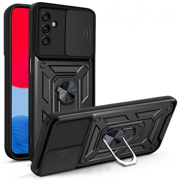 Hybrid Armor Camshield fodral till Samsung Galaxy A13 5G pansarfodral med kamerafodral svart