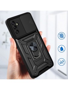 Hybrid Armor Camshield fodral till Samsung Galaxy A13 5G pansarfodral med kamerafodral svart