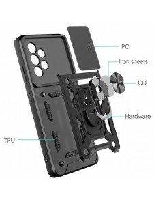 Hybrid Armor Camshield-fodral till Samsung Galaxy A33 5G pansarfodral med kamerafodral blå