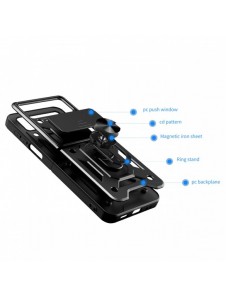 Hybrid Armor Camshield fodral till Samsung Galaxy Z Flip 4 pansarfodral med kamerafodral svart