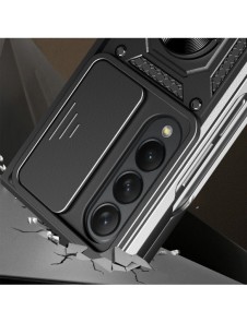 Hybrid Armor Camshield fodral till Samsung Galaxy Z Fold 4 pansarfodral med kamerafodral svart