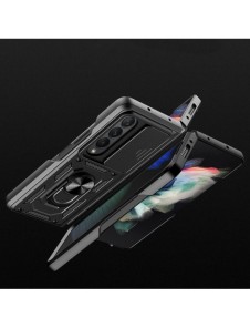 Hybrid Armor Camshield fodral till Samsung Galaxy Z Fold 4 pansarfodral med kamerafodral svart