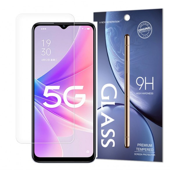 Härdat glas Oppo A77 4G / A57 4G / A57s / A57e 9H hårdhet (förpackning - fodral)