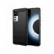 Carbon Case fodral för Xiaomi 12T Pro / Xiaomi 12T flexibelt silikon kolfodral svart