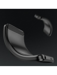 Carbon Case fodral för Xiaomi 12T Pro / Xiaomi 12T flexibelt silikon kolfodral svart