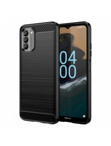 Carbon Case skal för Nokia G400 flexibelt silikon kolfodral svart