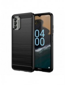Carbon Case skal för Nokia G400 flexibelt silikon kolfodral svart