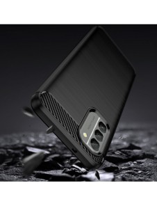 Carbon Case skal för Nokia G400 flexibelt silikon kolfodral svart