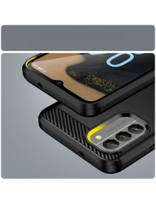 Carbon Case skal för Nokia G400 flexibelt silikon kolfodral svart