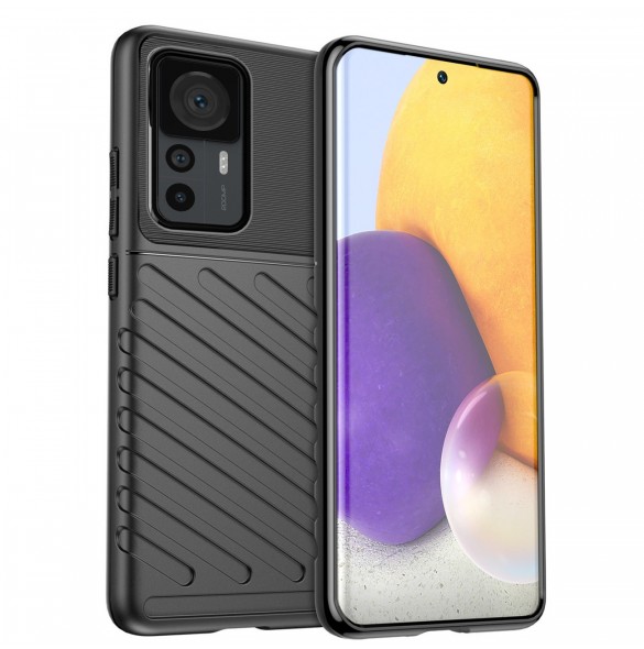 Thunder Case fodral för Xiaomi 12T Pro / Xiaomi 12T silikon pansarfodral svart