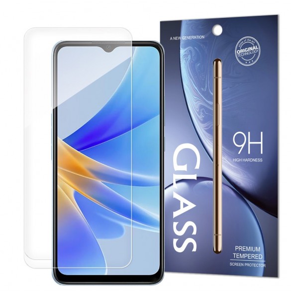 Standard härdat glaskuvert härdat glas för Oppo A17 9H