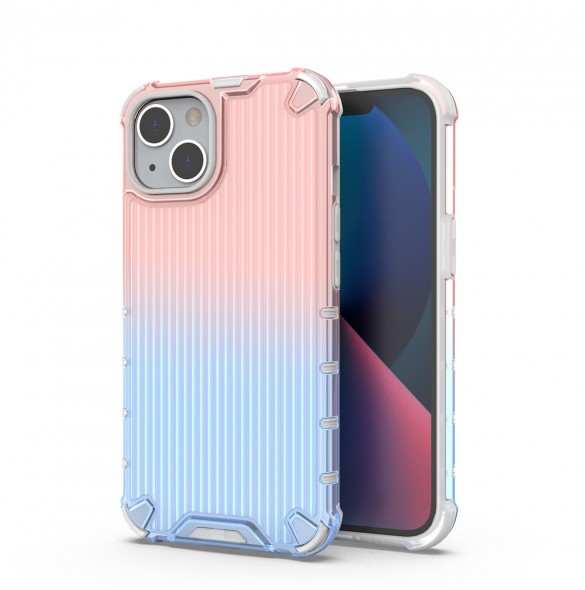 Ombre Protect Fodral för iPhone 13 rosa och blått pansarfodral