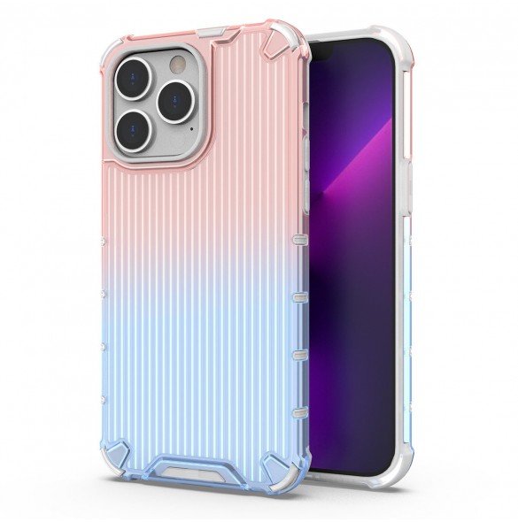 Ombre Protect Fodral för iPhone 14 Pro pansarskal rosa och blå