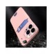 Läderfodral för iPhone 14 Plus kortplånboksfodral med stativ Rosa