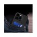 Läderfodral fodral för iPhone 14 Pro-kortplånbok med ställ svart