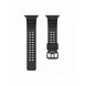 Rem Trippelskydd Apple Watch SE-rem, 9, 8, 7, 6, 5, 4, 3, 2, 1 (41, 40, 38 mm) armband svart
