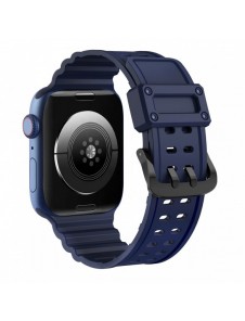 Rem Trippelskydd Apple Watch SE-rem, 9, 8, 7, 6, 5, 4, 3, 2, 1 (41, 40, 38 mm) armband marinblått