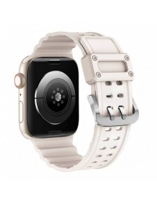 Rem Trippelskydd Apple Watch SE-rem, 9, 8, 7, 6, 5, 4, 3, 2, 1 (41, 40, 38 mm) armband beige