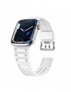Rem Trippelskydd Apple Watch SE-rem, 9, 8, 7, 6, 5, 4, 3, 2, 1 (41, 40, 38 mm) armband vit