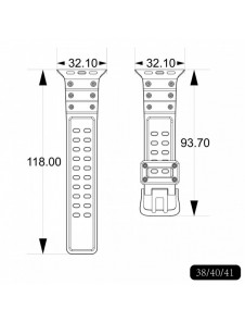Rem Trippelskydd Apple Watch SE Band, 9, 8, 7, 6, 5, 4, 3, 2, 1 (41, 40, 38 mm) Armband Transparent