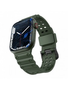 Rem Trippelskydd Apple Watch Ultra, SE, 9, 8, 7, 6, 5, 4, 3, 2, 1 (49, 45, 44, 42 mm) bandarmband grönt