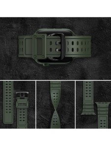 Rem Trippelskydd Apple Watch Ultra, SE, 9, 8, 7, 6, 5, 4, 3, 2, 1 (49, 45, 44, 42 mm) bandarmband grönt