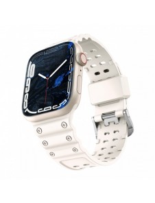Rem Trippelskydd Apple Watch Ultra, SE, 9, 8, 7, 6, 5, 4, 3, 2, 1 (49, 45, 44, 42 mm) armband beige