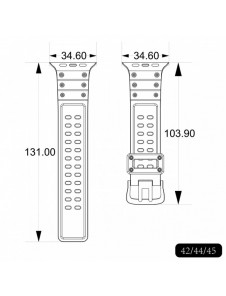 Rem Trippelskydd Apple Watch Ultra, SE, 9, 8, 7, 6, 5, 4, 3, 2, 1 (49, 45, 44, 42 mm) bandarmband vit