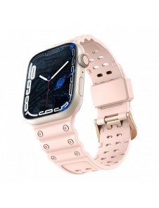 Rem Trippelskydd Apple Watch Ultra, SE, 9, 8, 7, 6, 5, 4, 3, 2, 1 (49, 45, 44, 42 mm) bandarmband rosa