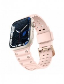 Rem Trippelskydd Apple Watch Ultra, SE, 9, 8, 7, 6, 5, 4, 3, 2, 1 (49, 45, 44, 42 mm) bandarmband rosa