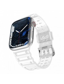 Rem Trippelskydd Apple Watch Ultra Band, SE, 9, 8, 7, 6, 5, 4, 3, 2, 1 (49, 45, 44, 42 mm) Armband Transparent