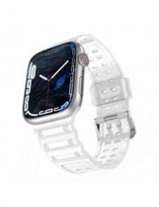 Rem Trippelskydd Apple Watch Ultra Band, SE, 9, 8, 7, 6, 5, 4, 3, 2, 1 (49, 45, 44, 42 mm) Armband Transparent