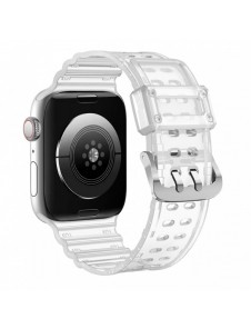 Rem Trippelskydd Apple Watch Ultra Band, SE, 9, 8, 7, 6, 5, 4, 3, 2, 1 (49, 45, 44, 42 mm) Armband Transparent