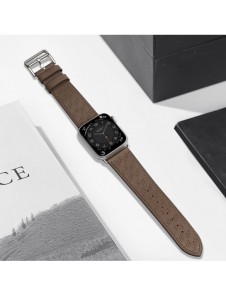 Armband Läderarmband Apple Watch SE, 9, 8, 7, 6, 5, 4, 3, 2, 1 (41, 40, 38 mm) bandarmband mörkbrunt