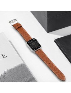 Armband Läderarmband Apple Watch Ultra, SE, 9, 8, 7, 6, 5, 4, 3, 2, 1 (49, 45, 44, 42 mm) bandarmband brunt