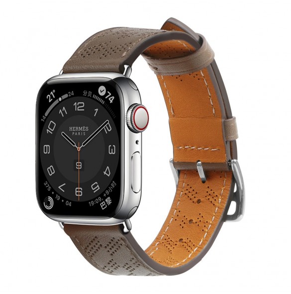 Armband Läderarmband Apple Watch Ultra, SE, 9, 8, 7, 6, 5, 4, 3, 2, 1 (49, 45, 44, 42 mm) bandarmband mörkbrunt