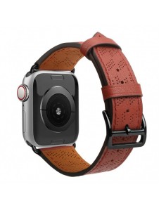 Armband Läderarmband Apple Watch Ultra, SE, 9, 8, 7, 6, 5, 4, 3, 2, 1 (49, 45, 44, 42 mm) bandarmband rött
