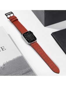 Armband Läderarmband Apple Watch Ultra, SE, 9, 8, 7, 6, 5, 4, 3, 2, 1 (49, 45, 44, 42 mm) bandarmband rött