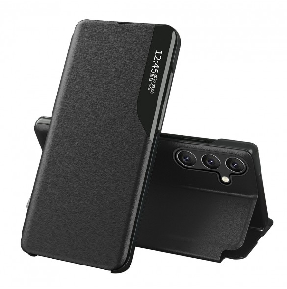 Eco Leather View Case-fodral till Samsung Galaxy A54 5G med ett flipstativ svart