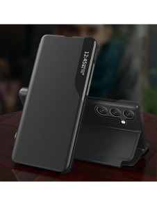 Eco Leather View Case-fodral till Samsung Galaxy A54 5G med ett flipstativ svart