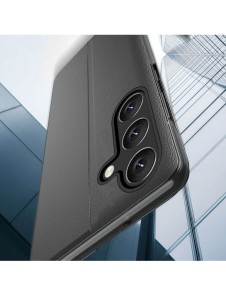 Eco Leather View Case-fodral till Samsung Galaxy A54 5G med ett flipstativ svart
